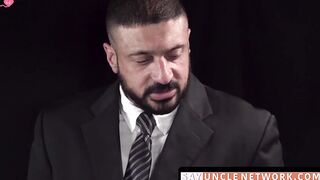 SayUncleNetwork.com - Pastor wraps leather belt around twink before raw banging him