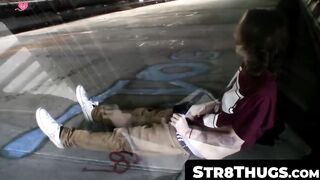 Str8Thugs.com - Horny skater dude Sean Johansen's car-bound cock stroking adventure