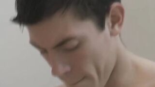 Austin Parker and Jesse Jacobs jerk off after hot doggystyle