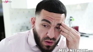 Beautiful Valentina Bellucci got creampied after bouncing on the big cock of hunky Pe