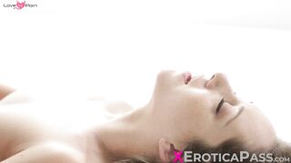 Brunette Remy Lacroix is finally reunited with her lover as he penetrates her gently