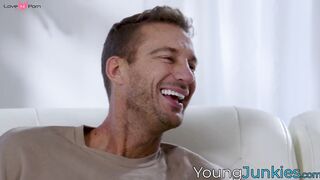 My shaved pussy is all tidy thanks to Ryan Mclanes thorough pussy licking and fingeri