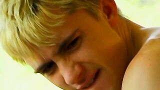 Muscular young homo ass pounded before handjob and cum