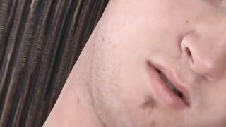Horny boy Chase Gannon jerking off his big dick solo