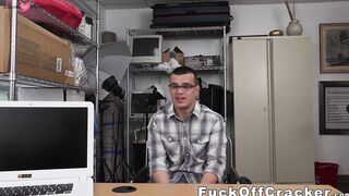 Straight nerd has trouble handling this huge black cock
