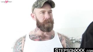 Muscled Myles Dixon licks Josh Cannon ass and slips the dildo inside him