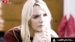 Conflicted 19 Yo Kristen Scott Discovers Her Sexuality With Dyke Slim Blonde Kenna James