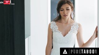 INNOCENT TABOO Bride Maya Woulfe Caught Anxious Wifey Blowing His Caring Stepmom Reagan Foxx's Jugs