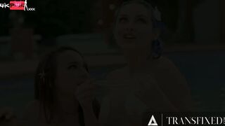 TRANSFIXED - Amazing Mermaids Kasey Kei & Jewelz Blu Have Passionate Fucked Near The Pool