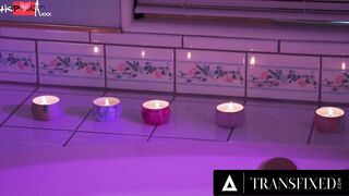 TRANSFIXED - Romantic Hung Stud Passionately Fucks Irresistible Izzy Wilde Inside Bubble Tub