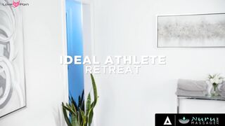NURU GRIND - Football Player Gets His First NURU Strokes And It Solves All His Pain Problems
