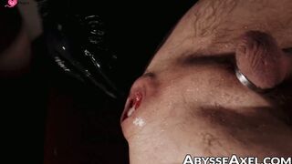 Dominant Axel Abysse buried his fist and his long dildo into the hungry butthole of J