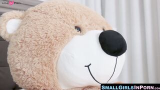 SmallGirlsInPorn.com - Lacey Channing watches porn and recreates it live on cam