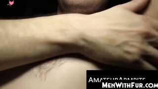 MenWithFur.com - His hairy cock is about to explode with cum