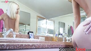 Tiny nubile sucks her stepfather off before being ravaged