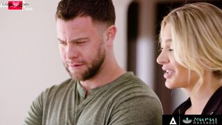 NURU STROKES - Pretty Blonde Ella Reese Gets Her Snatch Fuck Rough While Trying Nuru With Her boyfriend