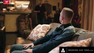 MODERN-DAY SINS - Lusty Cadence Lux Lets Cuckold Hubby See While She's Fucking His Best Buddy