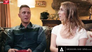 MODERN-DAY SINS - Lusty Cadence Lux Lets Cuckold Hubby See While She's Fucking His Best Buddy