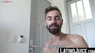 Gay for pay Alexis activates my horny side by swallowing my balls and dick
