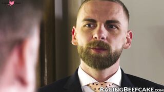 Classy businessmen Manuel Reyes and Zac Johnson bareback