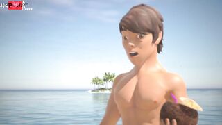 3DGSPOT - Oily Beauty Gets Her Cunt Plowed At The Beach! 3D ANIMATION!