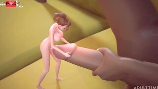 3DGSPOT - Small Tranny Fucks With Hugest Big Boobed Ladyboy! 3D HENTAI PORN!