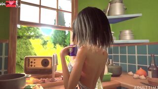 3DGSPOT - Small Tranny Fucks With Hugest Big Boobed Ladyboy! 3D HENTAI PORN!