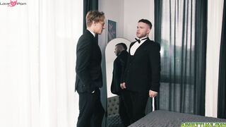 Groom getting rid of his pre wedding jitters