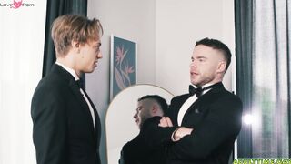 Groom getting rid of his pre wedding jitters
