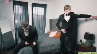 Groom getting rid of his pre wedding jitters