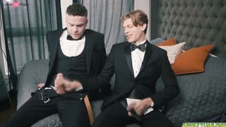 Groom getting rid of his pre wedding jitters