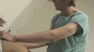 Blonde twink Josh Vonn blows cock and hard fucked by doctor