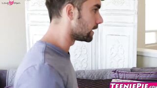Blonde teen Charli Acacia rides dick like a fucking pro