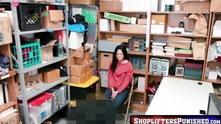 ShopliftersPunished.com - Young Amethyst Banks gets jizzed all over her face for shop