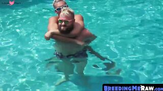 BreedingMeRaw.com - Studs engage in raw bareback fucking after pool fun
