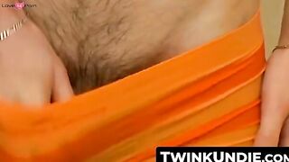 TwinkUndie.com - Pretty young gay dude's undies wank and intense cum blast