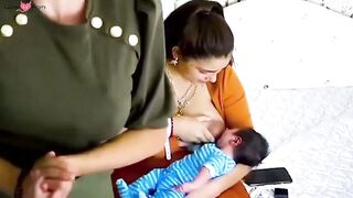 Breast Feeding - Large Wide Thick Black Nipples