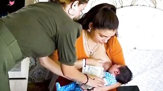 Breast Feeding - Large Wide Thick Black Nipples