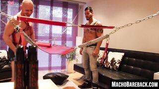 Benedictux invites Viktor Rom to test his sling with deep anal ramming