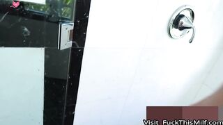 Big Assed Step Mom Kate Dee Gets On Her Knees And Slides Step Son's Cock Between Her