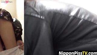 NipponPissTV.com - Hottest Japanese vixen fingers herself while peeing in public