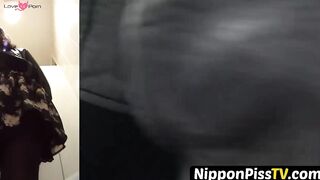 NipponPissTV.com - Hottest Japanese vixen fingers herself while peeing in public