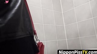 NipponPissTV.com - Hottest Japanese vixen fingers herself while peeing in public