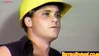 RetroDudes.com - Vintage bareback sex with two extremely horny studs fucking