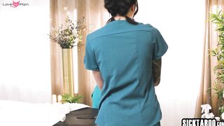 Hot massage practice and hot lesbian sex