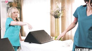 Hot massage practice and hot lesbian sex