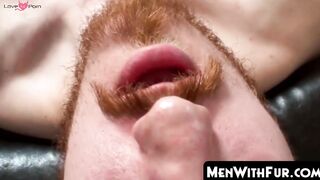 MenWithFur.com - Lusty ginger butt fucker strokes his hairy cock solo