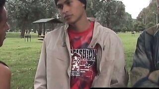 OTBXXX.com - Bottom twink gets double teamed and takes two huge loads from his butt b