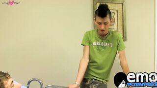 Emo twink Colby London and Josh Bensan having anal fun