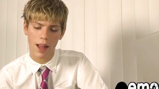Twink lovers Blair Mason and Kaylo Riley enjoying anal sex